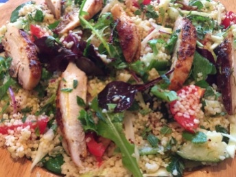 Harissa chicken with sumac cous cous
